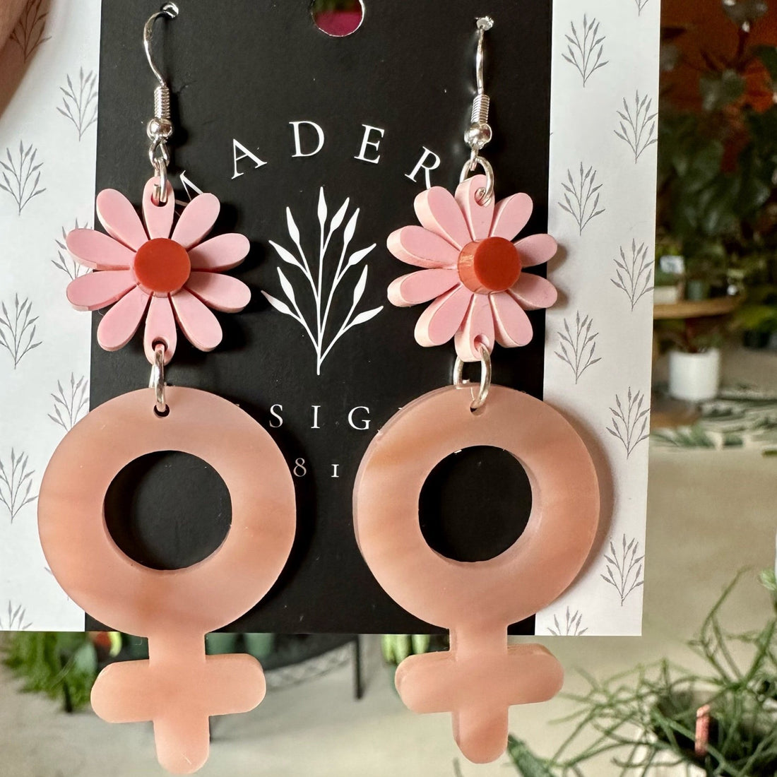 Feminism Woman Symbol Earrings