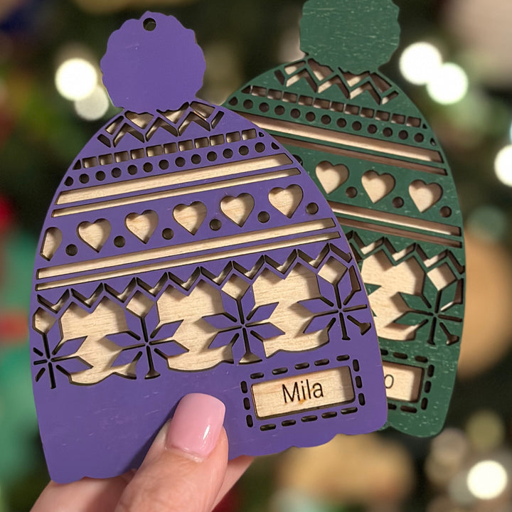 Custom Name Hat Ornament