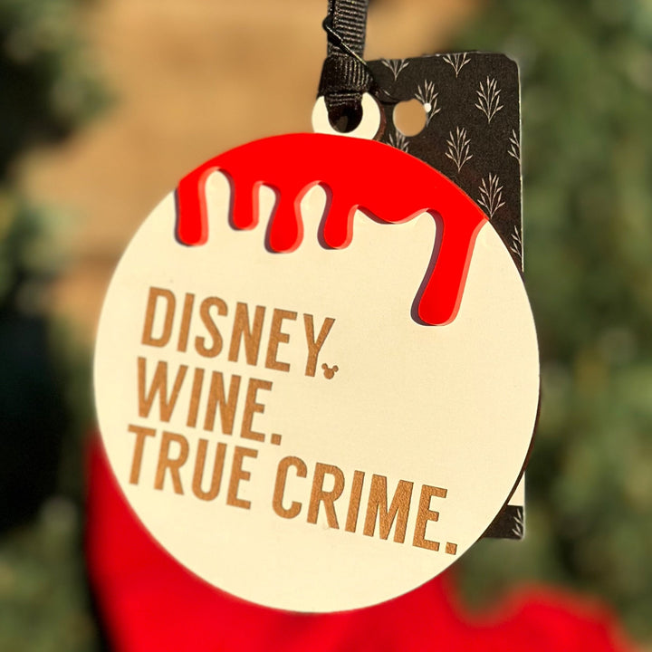 Disney Wine True Crime Ornament