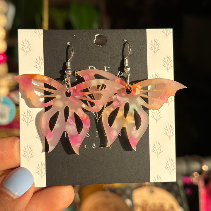 Pink Butterfly Earrings